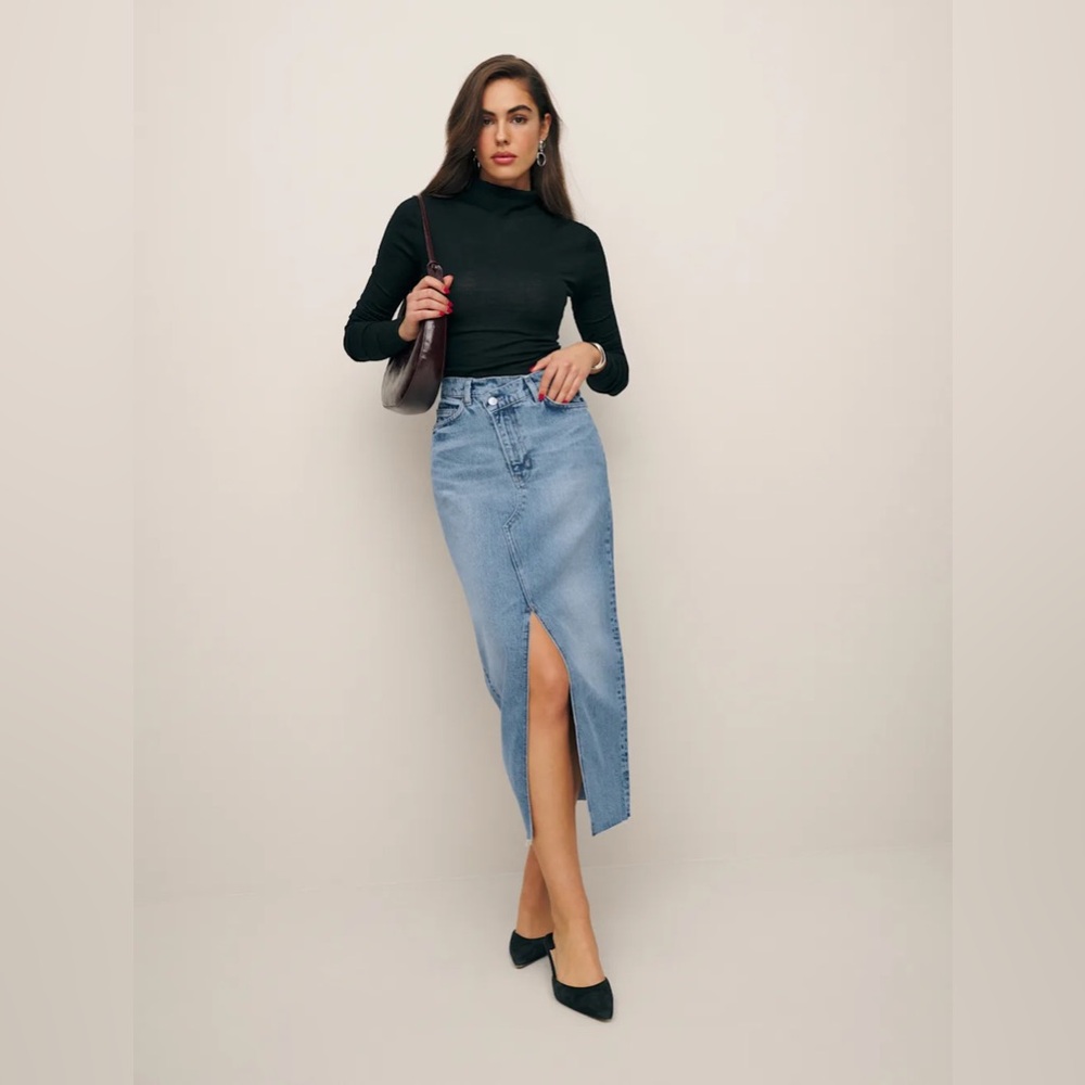 Like new-worn once — Nila Long Denim Skirt